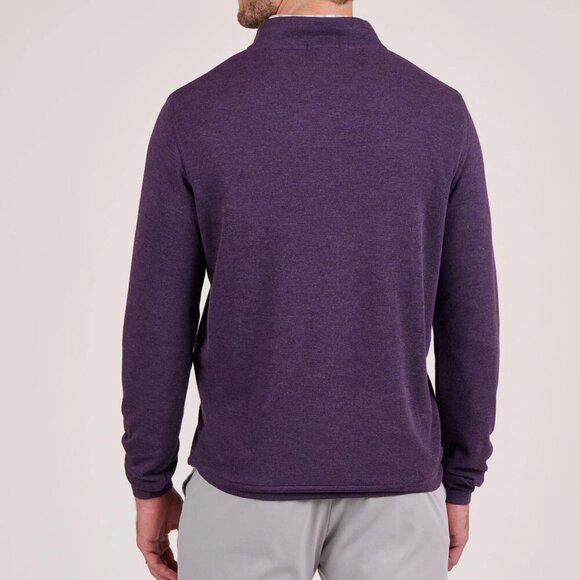 Peter Millar Crown Comfort Quarter-Zip Pullover Purple Mens XL - Picture 2 of 15
